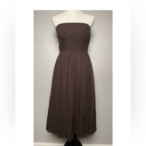 J. Crew Strapless Chocolate Brown Dress